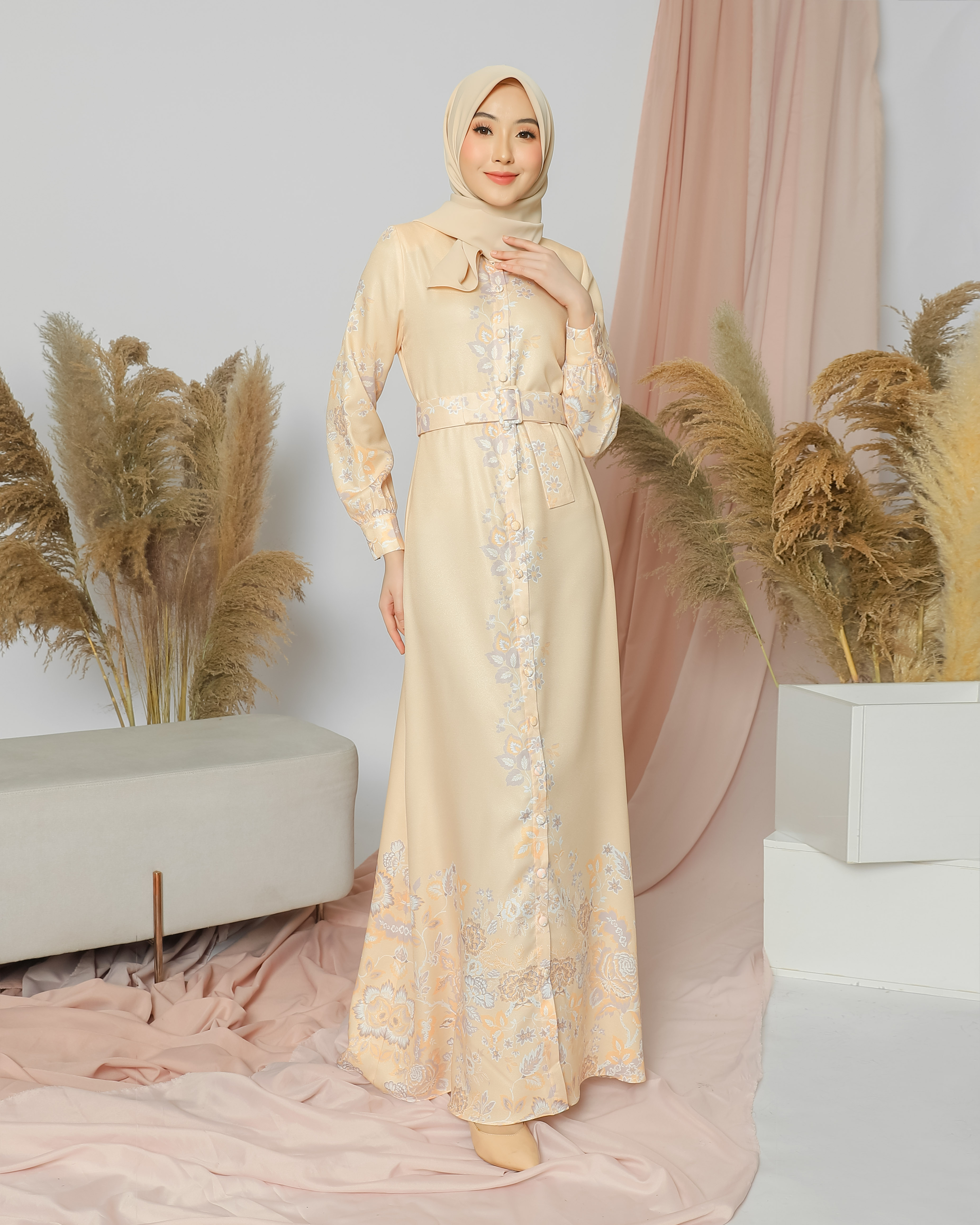 ONDRE DRESS - NUDE PEACH